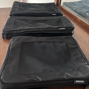 Monos Black compressible packing cubes